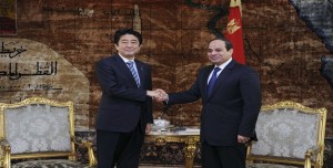 شينزو آبى يرحب بالسيسي 