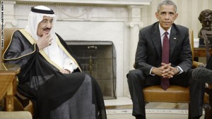 احدى لقاءات الرئيس اوباما مع الملك سلمان