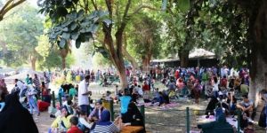 اسر مصرية تحتفل بالعيد في الحدائق ( الارشيف)