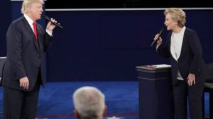 هيلاري وترامب في المناظرة الثانية