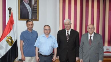 زيارة وفد جامعة إيجيفسك الروسية لـ"الجامعة المصرية الروسية"