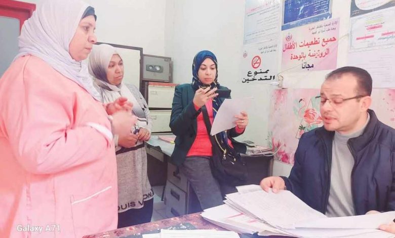 مدير صحة القناطر الخيريه يتقثد الوحدات الصحيه بباسوس وابوابغيط 